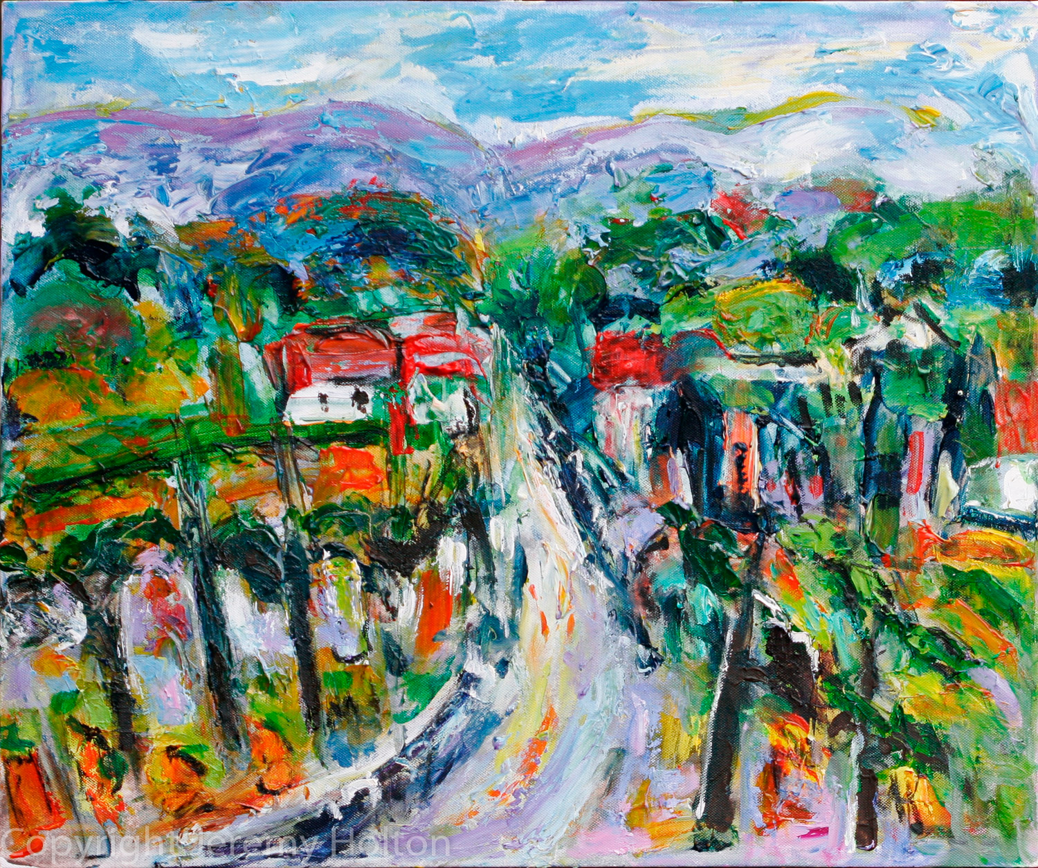 Journey through the vines Swan Valley painting